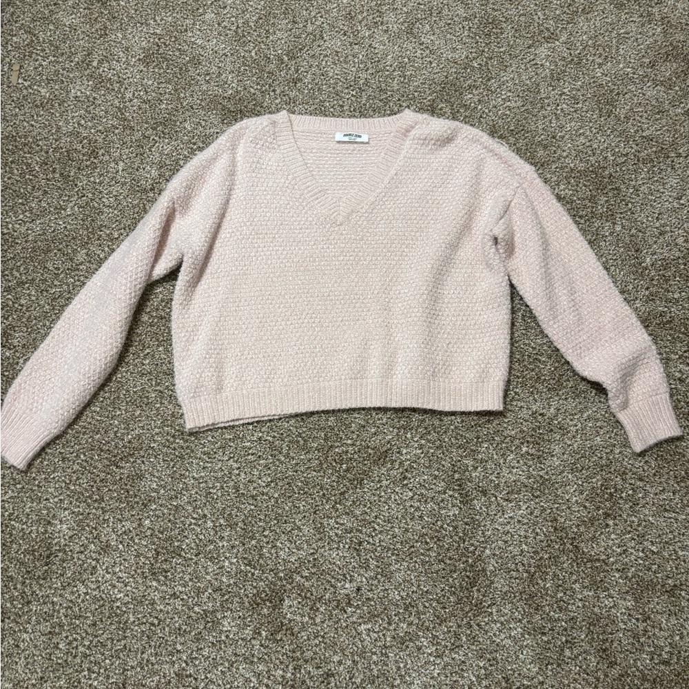 Double Zero Soft Pink V-Neck Sweater